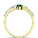 Inel din Argint 925 Placat cu Aur ( 2.63 grame ) cu Agat Verde și Topaz Alb 1.03 Carate