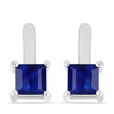 Cercei din Argint 925 ( 2.52 grame ) cu Safir Albastru Australian 1.73 Carate