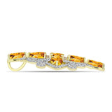 Pandantiv din Argint 925 Placat cu Aur ( 3.74 grame ) cu Citrin Rio Golden și Topaz Alb 3.52 Carate
