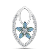 Pandantiv din Argint 925 ( 2.69 grame ) cu Labradorit și Topaz Alb 1.39 Carate