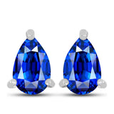 Cercei din Argint 925 ( 1.11 grame ) cu Safir Albastru Australian 1.16 Carate