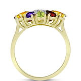 Inel din Argint 925 Placat cu Aur ( 4.03 grame ) cu Ametist Marocan și Citrin Ural 3.19 Carate