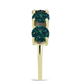 Inel din Argint 925 Placat cu Aur ( 2.23 grame ) cu Drusy Verde 4.7 Carate