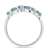 Inel din Argint 925 ( 2.48 grame ) cu Labradorit și Topaz Alb 1.3 Carate
