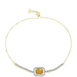 Brățară din Argint 925 Placat cu Aur ( 6.03 grame ) cu Citrin Rio Golden și Topaz Alb 3.16 Carate
