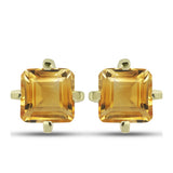 Cercei din Argint 925 Placat cu Aur ( 1.07 grame ) cu Citrin Rio Golden 1.26 Carate