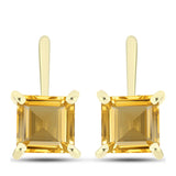 Cercei din Argint 925 Placat cu Aur ( 2.55 grame ) cu Citrin Rio Golden 2.23 Carate