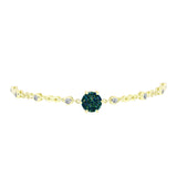 Brățară din Argint 925 Placat cu Aur ( 7.36 grame ) cu Drusy Verde și Topaz Alb 5.13 Carate