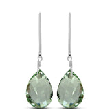 Cercei din Argint 925 ( 0.94 grame ) cu Ametist Verde 9.58 Carate
