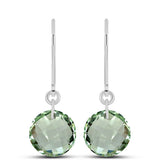 Cercei din Argint 925 ( 0.98 grame ) cu Ametist Verde 6.98 Carate