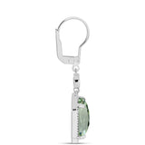 Cercei din Argint 925 ( 4.11 grame ) cu Ametist Verde și Topaz Alb 8.24 Carate