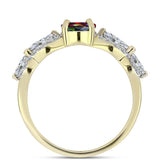 Inel din Argint 925 Placat cu Aur ( 3.1 grame ) cu Opal Etiopian Negru Lega Dembi și Topaz Alb 1.48 Carate