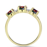 Inel din Argint 925 Placat cu Aur ( 3.39 grame ) cu Opal Etiopian Negru Lega Dembi și Topaz Alb 1.81 Carate