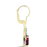 Cercei din Argint 925 Placat cu Aur ( 2.55 grame ) cu Opal Etiopian Negru Lega Dembi și Topaz Alb 2.68 Carate