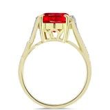 Inel din Argint 925 Placat cu Aur ( 4.25 grame ) cu Agat Roșu și Topaz Alb 6.26 Carate