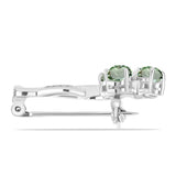 Broşă din Argint 925 ( 3.19 grame ) cu Ametist Verde și Topaz Alb 2.14 Carate