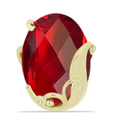 Inel din Argint 925 Placat cu Aur ( 6.09 grame ) cu Agat Roșu 22.58 Carate