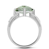 Inel din Argint 925 ( 5.28 grame ) cu Ametist Verde 5.03 Carate