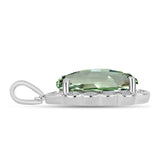 Pandantiv din Argint 925 ( 3.09 grame ) cu Ametist Verde și Topaz Alb 7.95 Carate