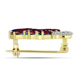 Broşă din Argint 925 Placat cu Aur ( 4.6 grame ) cu Opal Etiopian Negru Lega Dembi și Spinel Negru 3.54 Carate