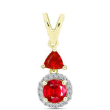 Pandantiv din Argint 925 Placat cu Aur ( 1.2 grame ) cu Agat Roșu și Topaz Alb 1.29 Carate