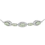 Brățară din Argint 925 ( 6.61 grame ) cu Ametist Verde și Topaz Alb 4.37 Carate