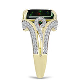 Inel din Argint 925 Placat cu Aur ( 4.91 grame ) cu Opal Etiopian Negru Lega Dembi și Topaz Alb 4.1 Carate