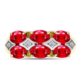 Inel din Argint 925 Placat cu Aur ( 4.31 grame ) cu Agat Roșu și Topaz Alb 2.45 Carate