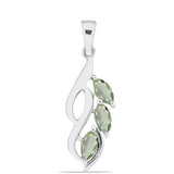 Pandantiv din Argint 925 ( 1.99 grame ) cu Ametist Verde 0.63 Carate
