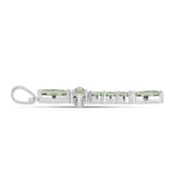 Cruce Pandantiv din Argint 925 ( 1.78 grame ) cu Ametist Verde 1.45 Carate