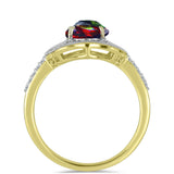 Inel din Argint 925 Placat cu Aur ( 3.98 grame ) cu Opal Etiopian Negru Lega Dembi și Topaz Alb 1.48 Carate