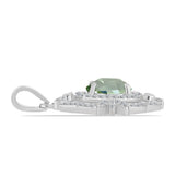 Pandantiv din Argint 925 ( 2.63 grame ) cu Ametist Verde și Topaz Alb 2.33 Carate