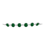 Brățară din Argint 925 ( 1.96 grame ) cu Calcedon Verde 4.23 Carate