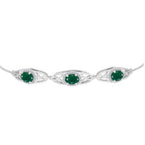 Brățară din Argint 925 ( 5.42 grame ) cu Agat Verde și Topaz Alb 2.39 Carate