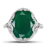 Inel din Argint 925 ( 4.69 grame ) cu Calcedon Verde 7.97 Carate
