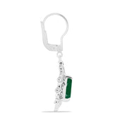 Cercei din Argint 925 ( 2.96 grame ) cu Calcedon Verde 1.19 Carate