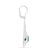 Cercei din Argint 925 ( 4.64 grame ) cu Calcedon Verde 2.21 Carate