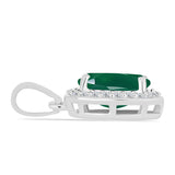 Pandantiv din Argint 925 ( 1.17 grame ) cu Calcedon Verde și Topaz Alb 1.74 Carate