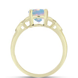 Inel din Argint 925 Placat cu Aur ( 2.5 grame ) cu Opal Welo 1.17 Carate