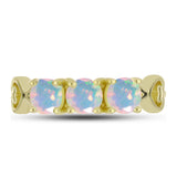 Inel din Argint 925 Placat cu Aur ( 2.86 grame ) cu Opal Welo 0.93 Carate