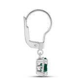 Cercei din Argint 925 ( 1.6 grame ) cu Calcedon Verde 1.32 Carate