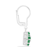 Cercei din Argint 925 ( 2.77 grame ) cu Smarald Brazilian 1.55 Carate