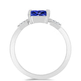 Inel din Argint 925 ( 2.72 grame ) cu Tanzanit și Topaz Alb 1.42 Carate