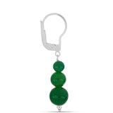 Cercei din Argint 925 ( 0.97 grame ) cu Cuarț Verde 11.48 Carate