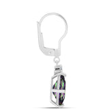 Cercei din Argint 925 ( 2.04 grame ) cu Topaz Mistic și Topaz Alb 4.65 Carate