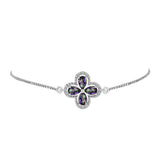 Brățară din Argint 925 ( 3.54 grame ) cu Topaz Mistic și Topaz Alb 1.46 Carate