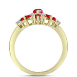 Inel din Argint 925 Placat cu Aur ( 5.14 grame ) cu Agat Roșu 1.99 Carate