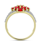 Inel din Argint 925 Placat cu Aur ( 4.98 grame ) cu Agat Roșu și Topaz Alb 2.7 Carate
