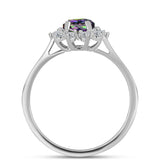 Inel din Argint 925 ( 2.41 grame ) cu Topaz Mistic și Topaz Alb 1.46 Carate