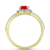 Inel din Argint 925 Placat cu Aur ( 4.34 grame ) cu Agat Roșu și Topaz Alb 1.55 Carate